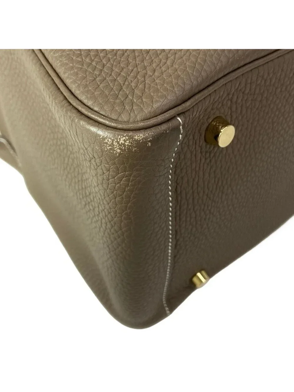 Hermes Shoulder Bag Lindy 30 Etoupe Gold